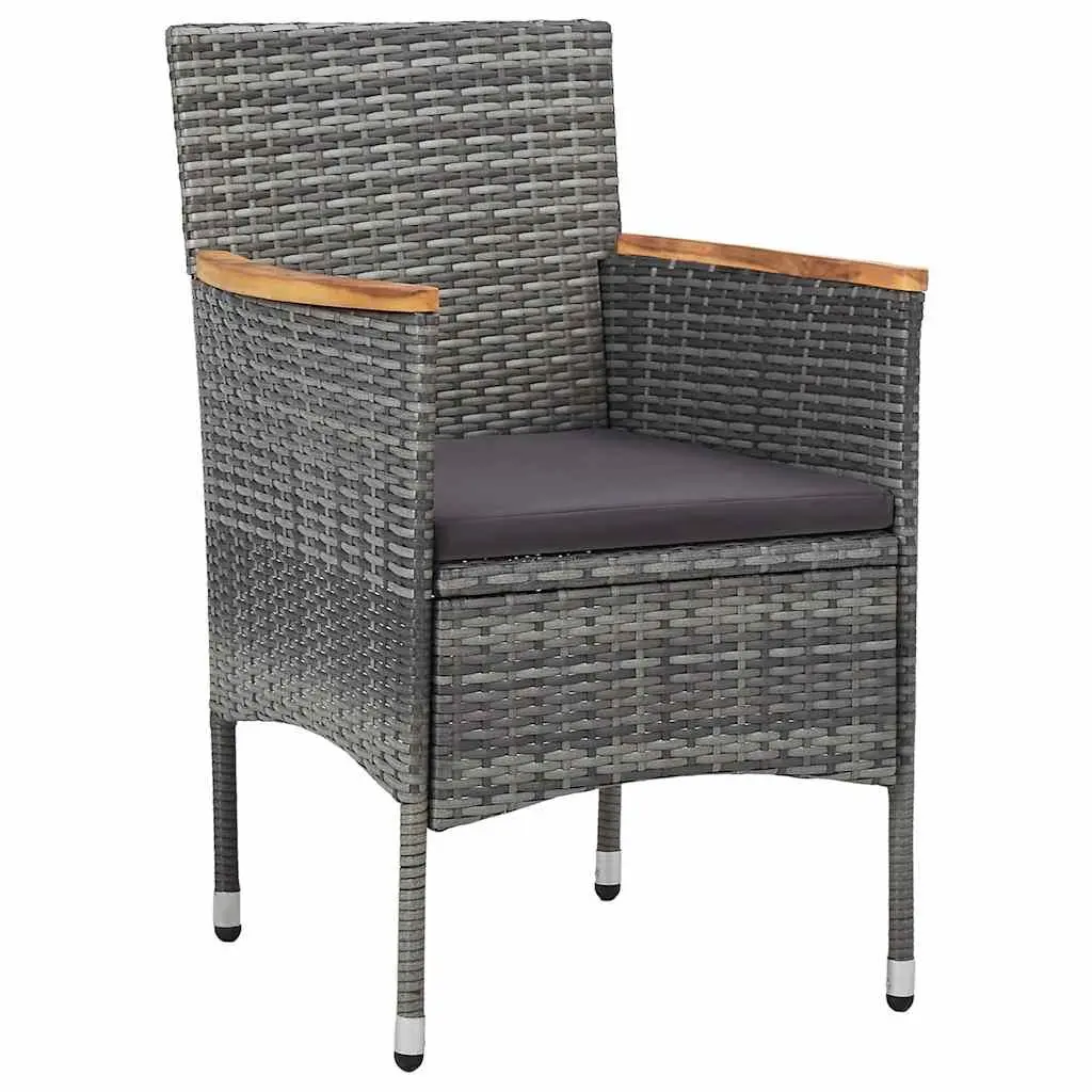 Grey Poly Rattan Chairs for Outdoor Use