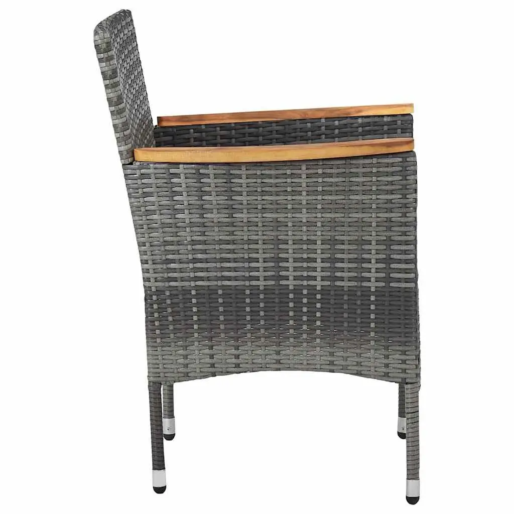 Grey Poly Rattan Chairs for Outdoor Use