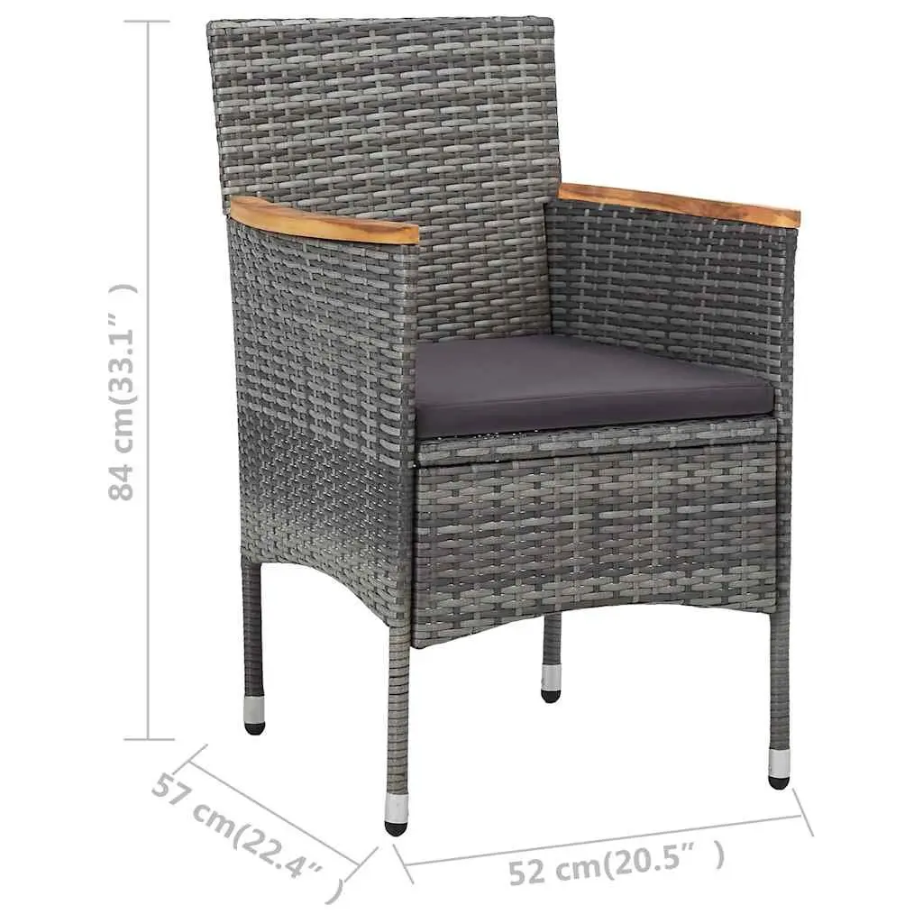 Grey Poly Rattan Chairs for Outdoor Use