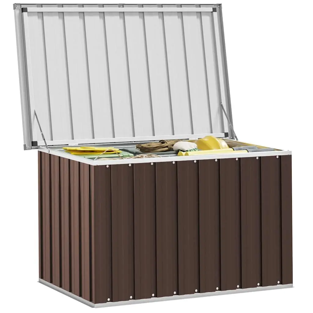 Garden Storage Box Outdoor Patio Deck Tool Equipment Container Organizer Brown