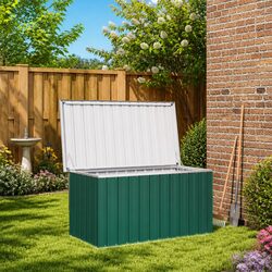 Compact and Durable Garden Storage Box 129x67x65 cm Green