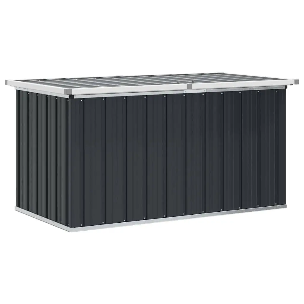 Garden Storage Box Anthracite Galvanised Steel Spacious Indoor Outdoor Use