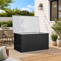 Compact and Stylish Anthracite Outdoor Storage Box