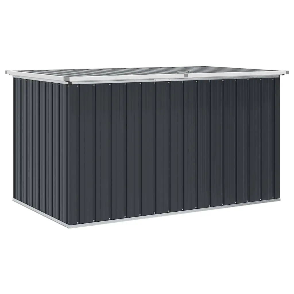 Garden Storage Box Anthracite Galvanised Steel Durable Outdoor Organizer Container