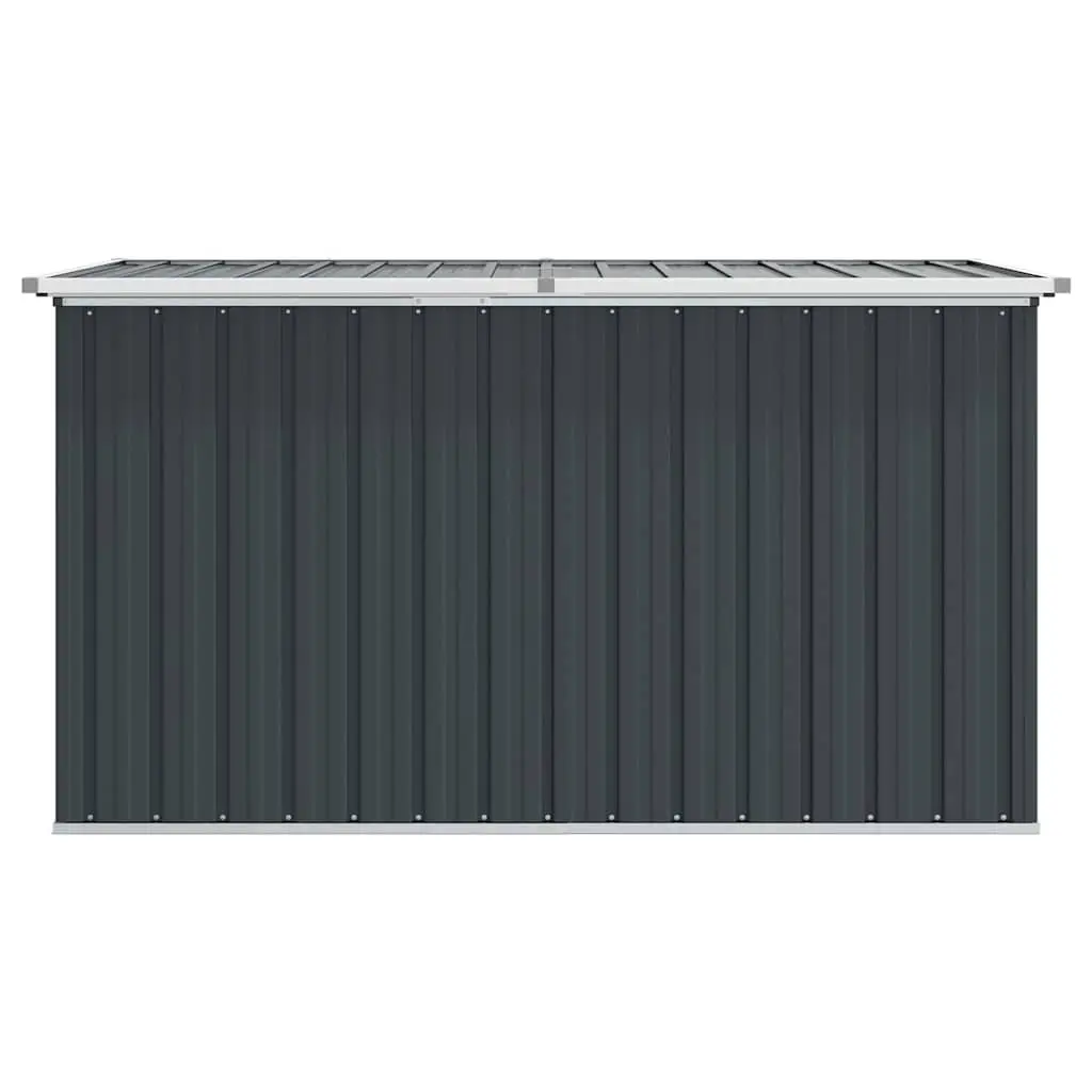 Garden Storage Box Anthracite Galvanised Steel Durable Outdoor Organizer Container