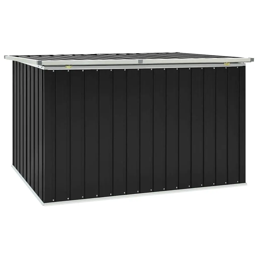 Garden Storage Box Anthracite Galvanised Steel Durable Outdoor Organizer Container