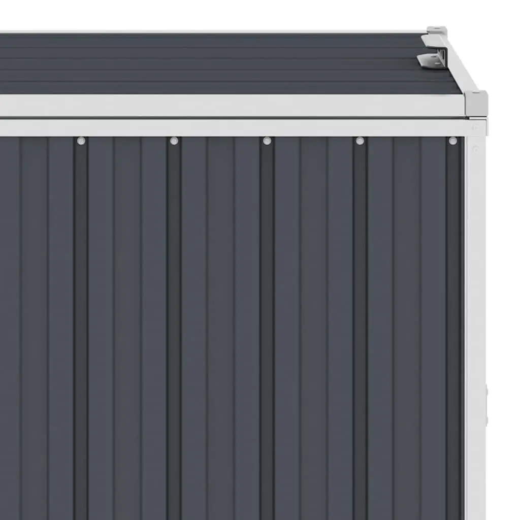 Quadruple Garbage Bin Shed Anthracite Galvanised Steel Four Compartment Storage