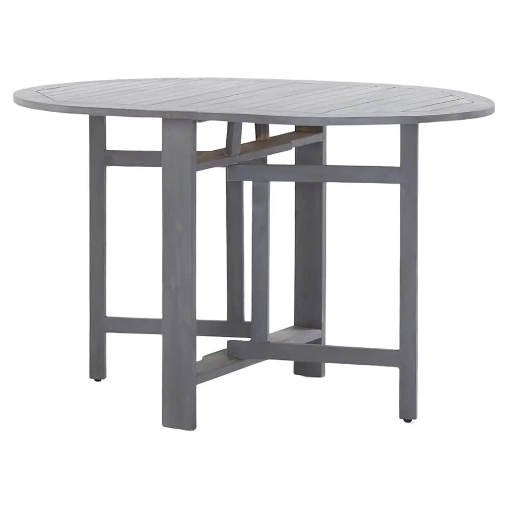 Grey Outdoor Dining Table in Solid Acacia Wood
