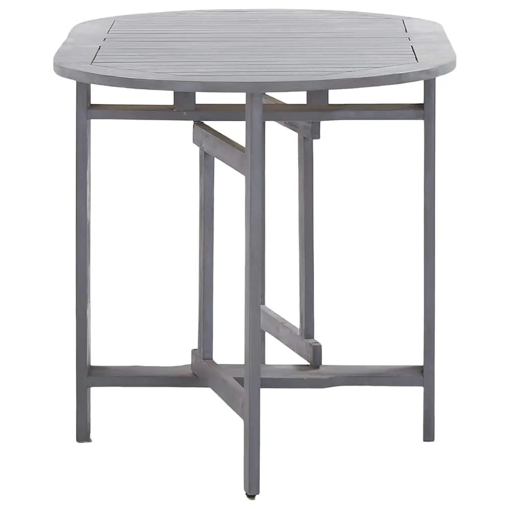 Grey Outdoor Dining Table in Solid Acacia Wood