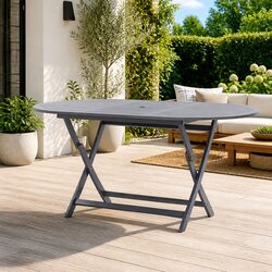 Grey Folding Garden Table - Outdoor Dining Made Easy