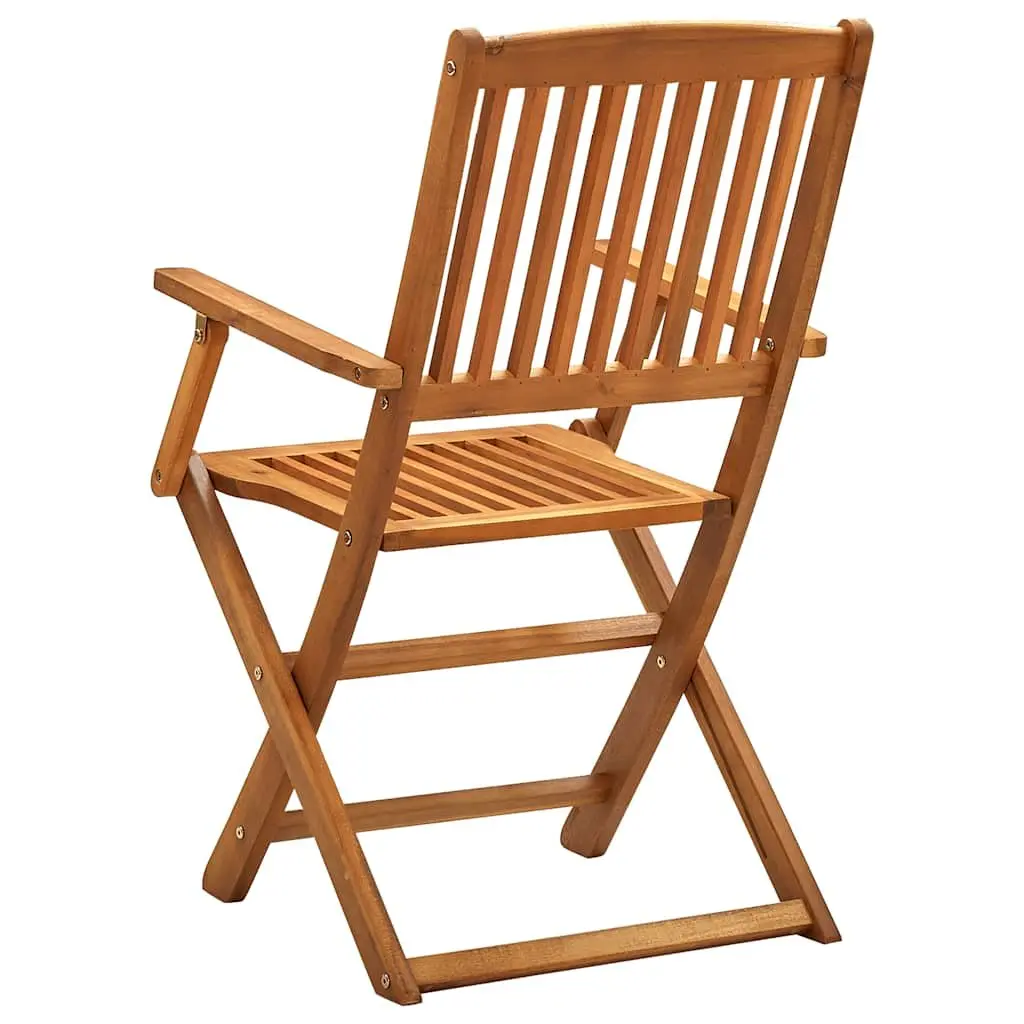 Folding Outdoor Chairs 4 Pcs Brown Garden Patio Dining Seating Set Foldable