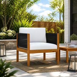 Durable 2pc Outdoor Garden Chairs with Cushions