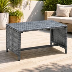 Compact Anthracite Coffee Table for Gardens
