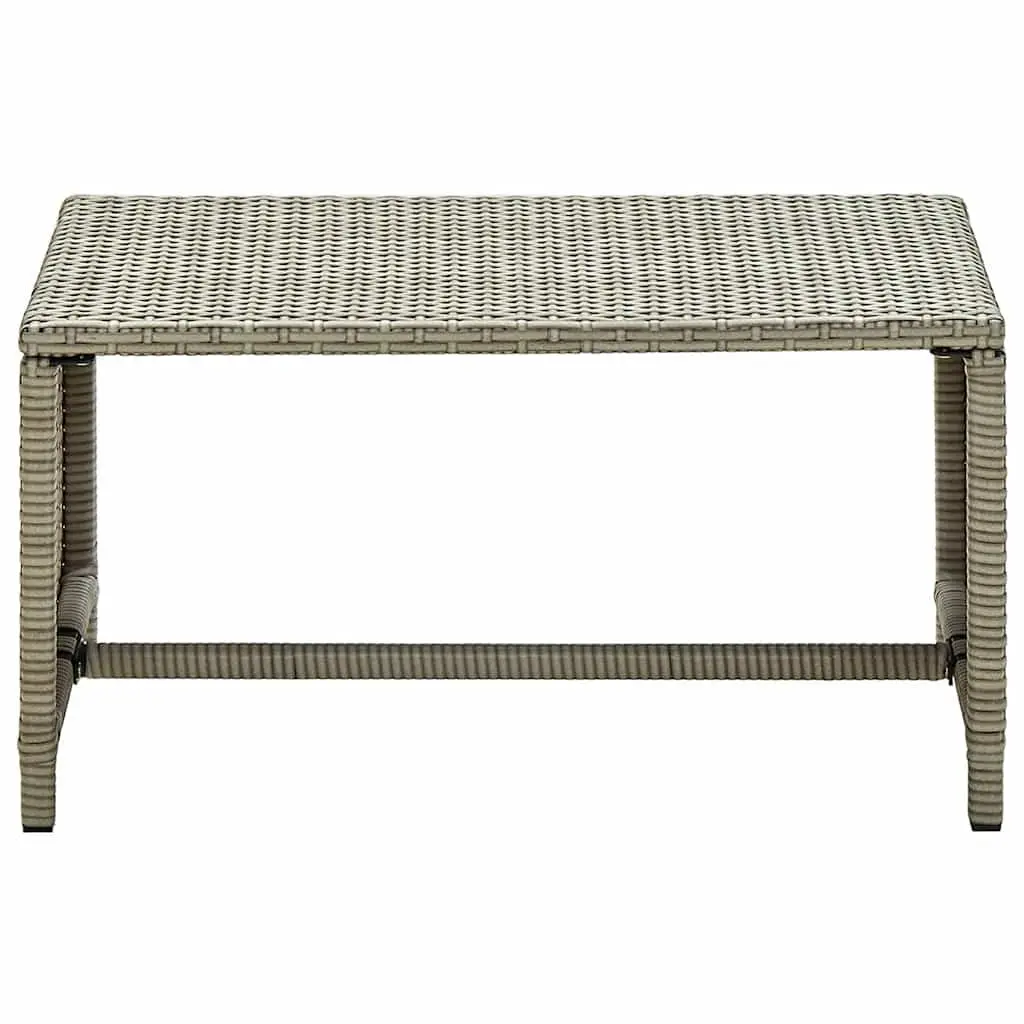 Outdoor Coffee Table Rattan Beige 70x40x38cm Garden Patio Accent Easy Maintenance