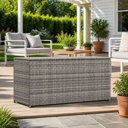 Compact Grey Rattan Garden Storage Box You Can Trust