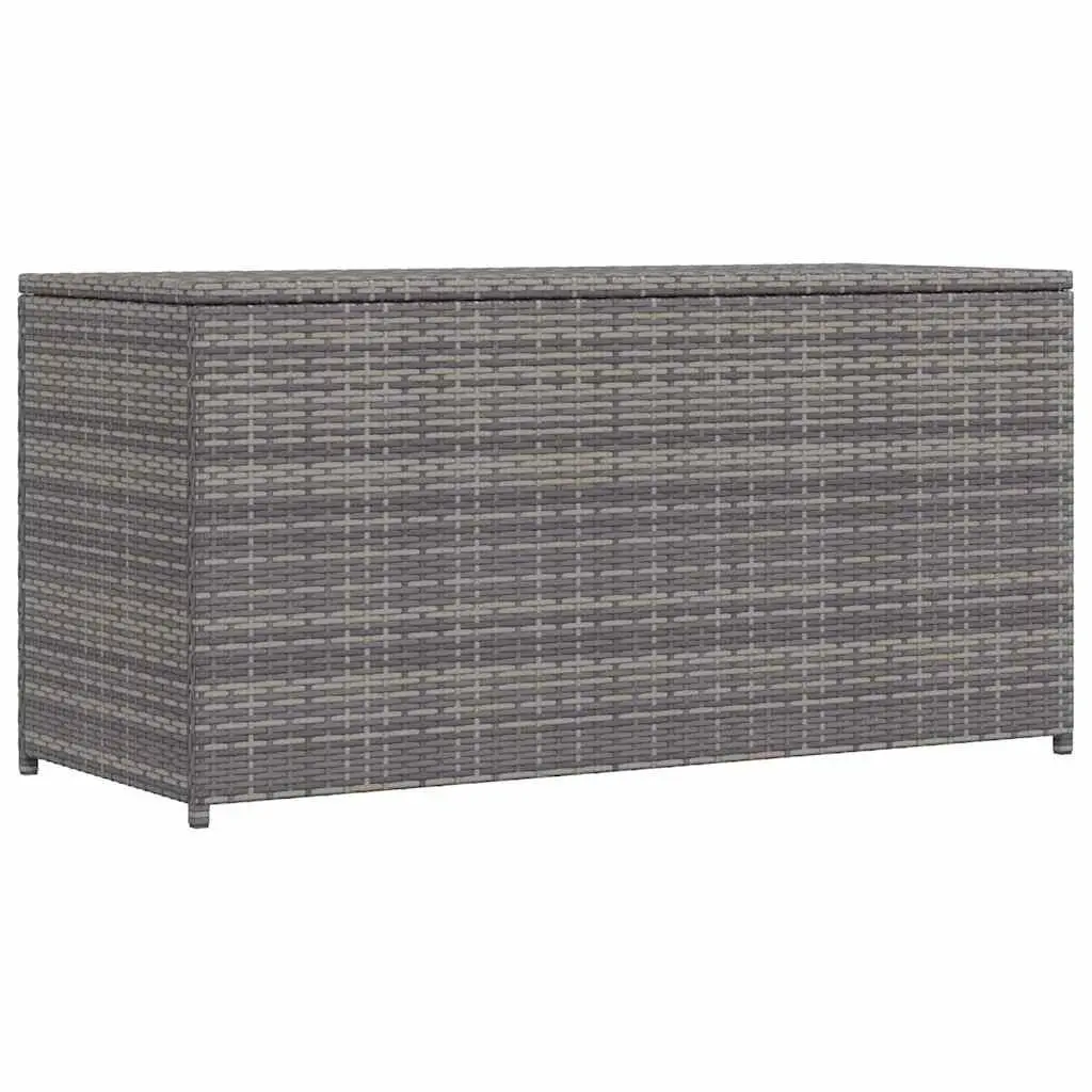 Grey Rattan Garden Storage Box