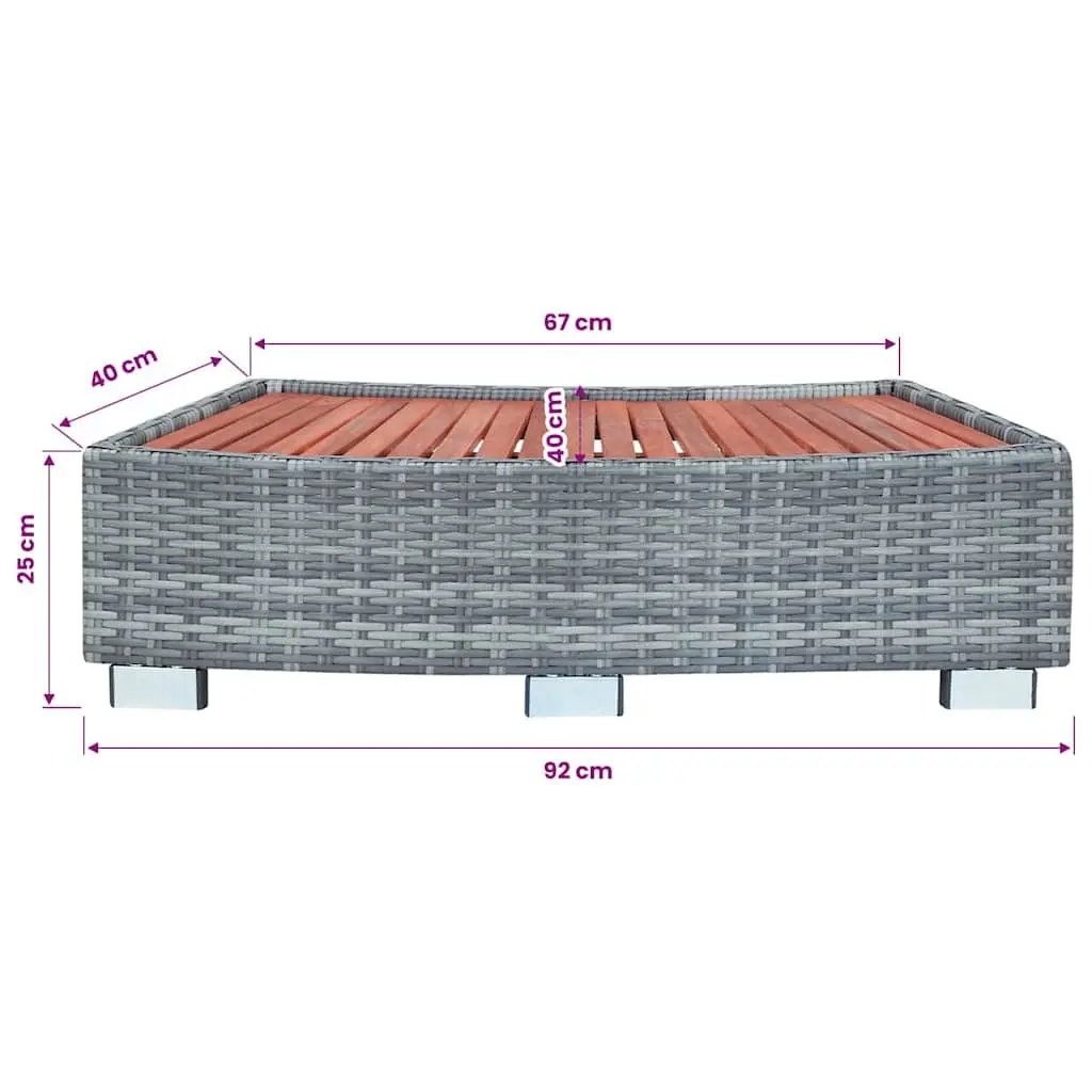 Grey Rattan Garden Storage Box