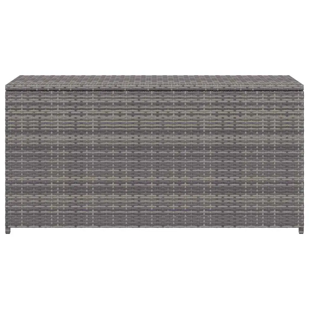 Grey Rattan Garden Storage Box