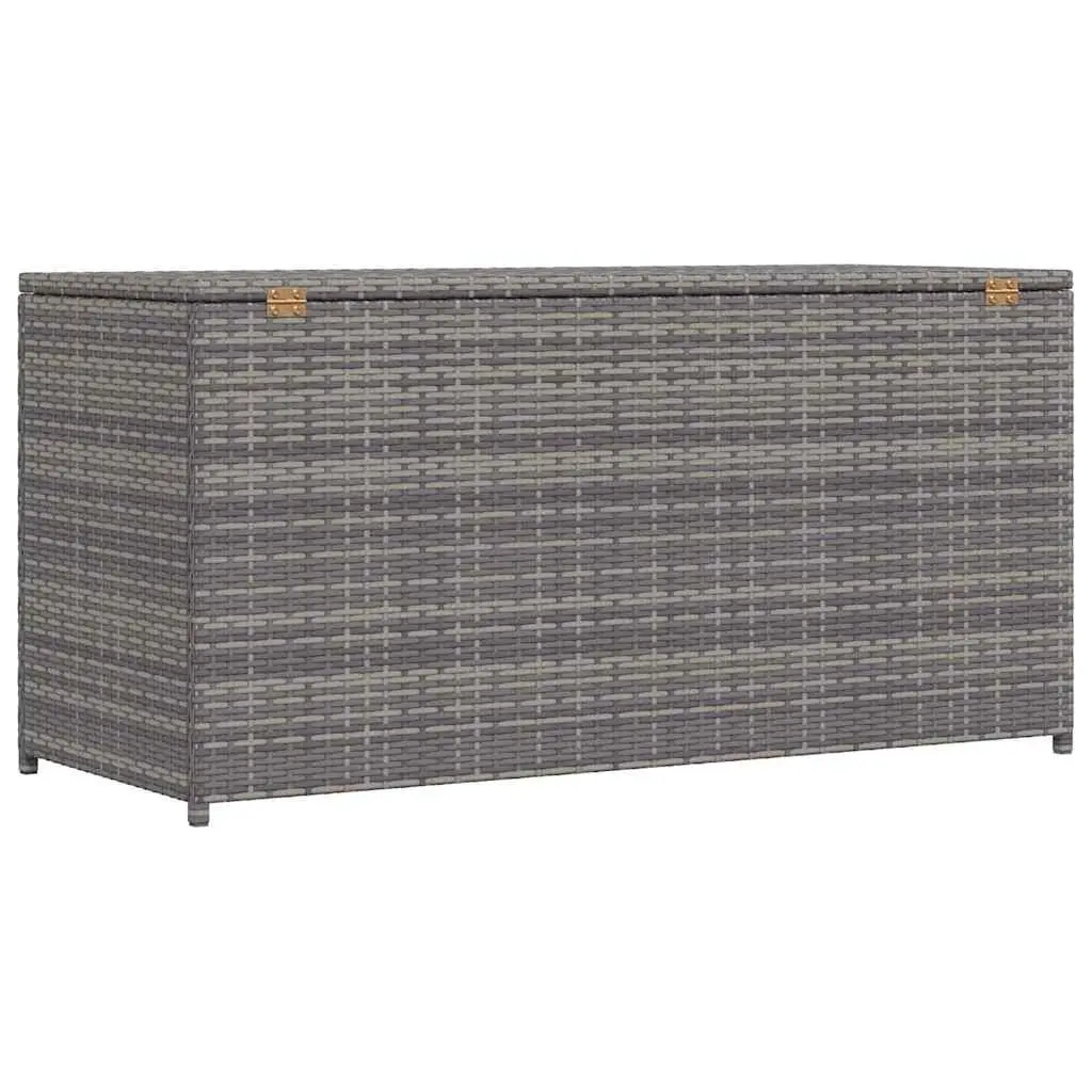 Grey Rattan Garden Storage Box