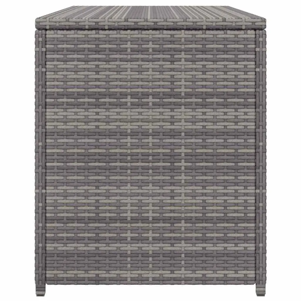 Grey Rattan Garden Storage Box