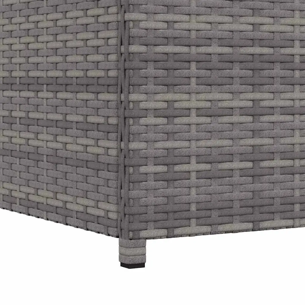 Grey Rattan Garden Storage Box