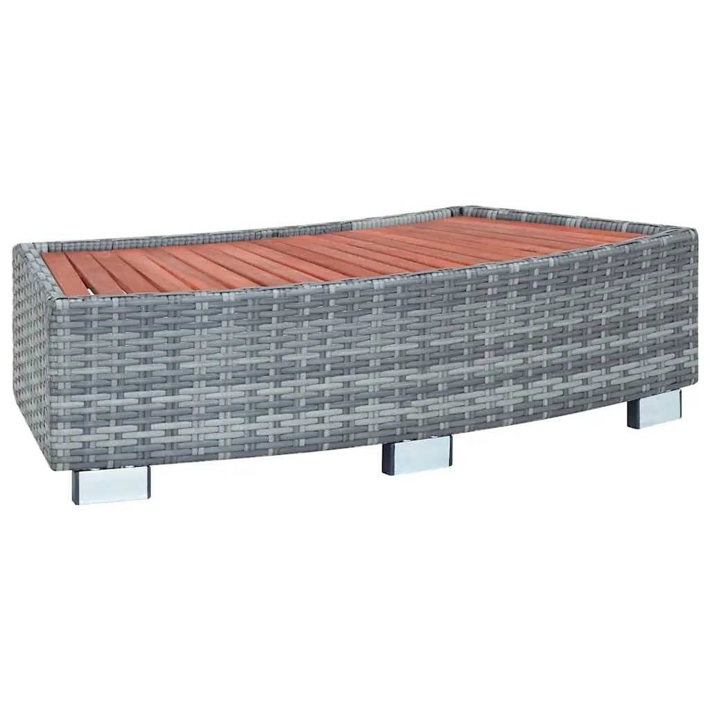 Spa Step Grey Poly Rattan Hot Tub Access Pool Ladder Stepping Stool Outdoor