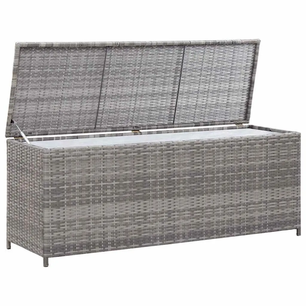 Grey Garden Storage Box with Bench Capacity