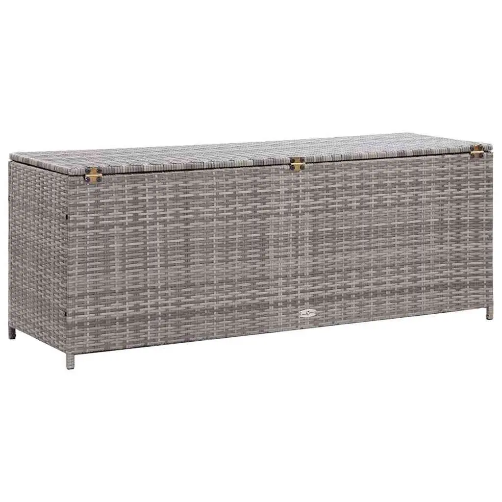 Grey Garden Storage Box with Bench Capacity