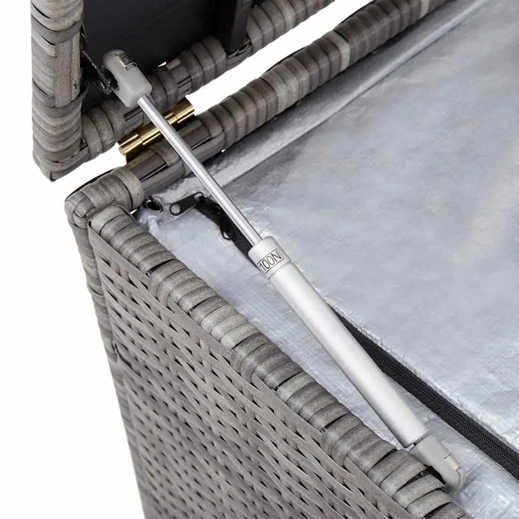 Grey Garden Storage Box with Bench Capacity