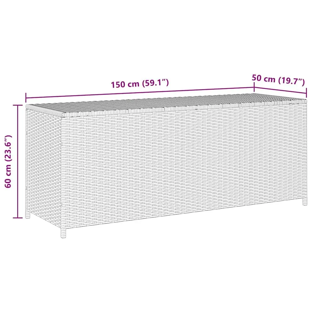 Grey Garden Storage Box with Bench Capacity