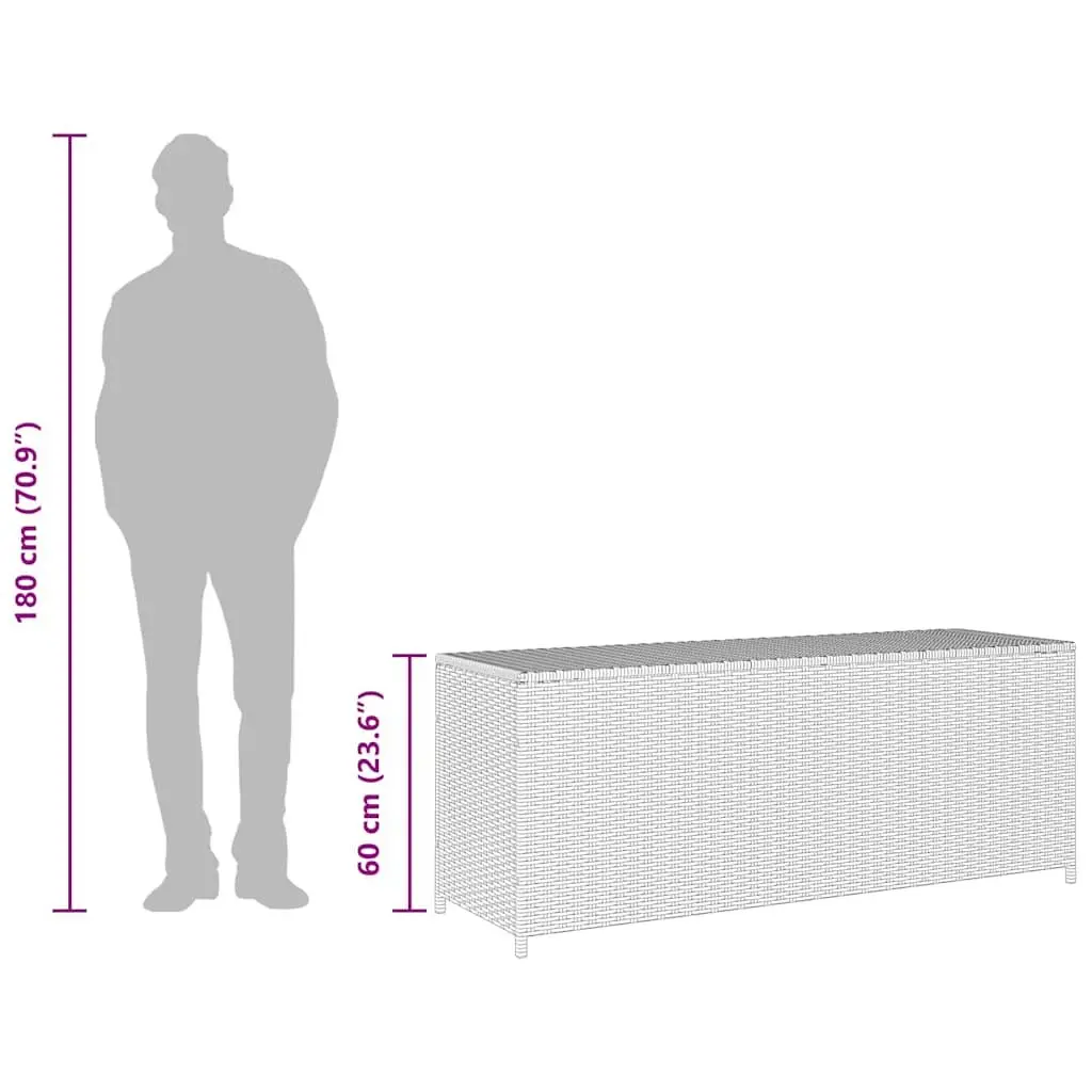 Grey Garden Storage Box with Bench Capacity