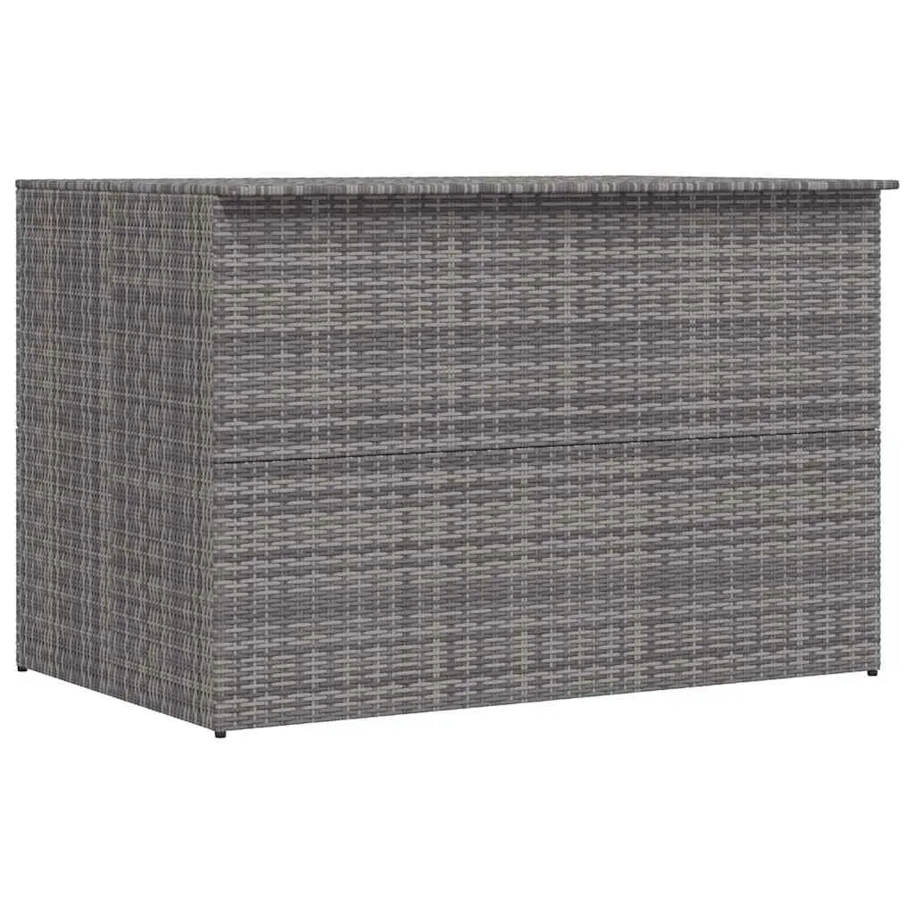 Outdoor Storage Box Grey Poly Rattan Garden Furniture Deck Patio Chest