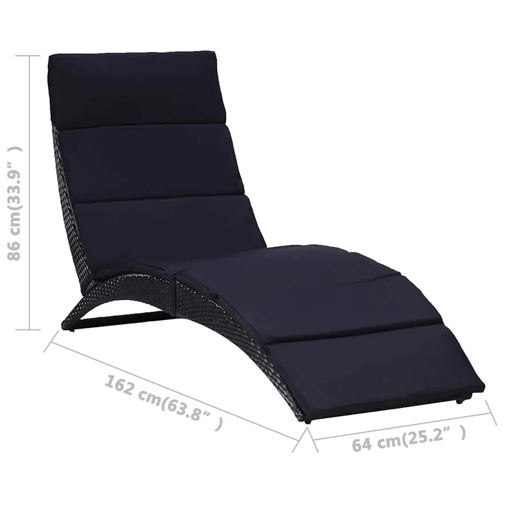 Foldable Sun Lounger with Comfort and Convenience