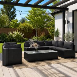 9-Piece Outdoor Sectional Sofa Set – Stylish & Functional