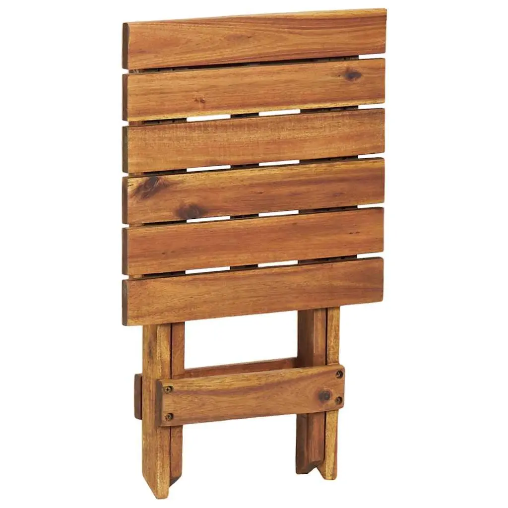 Plant Stand 30x30x38 cm Solid Acacia Wood Flower Display Folding Garden Indoor