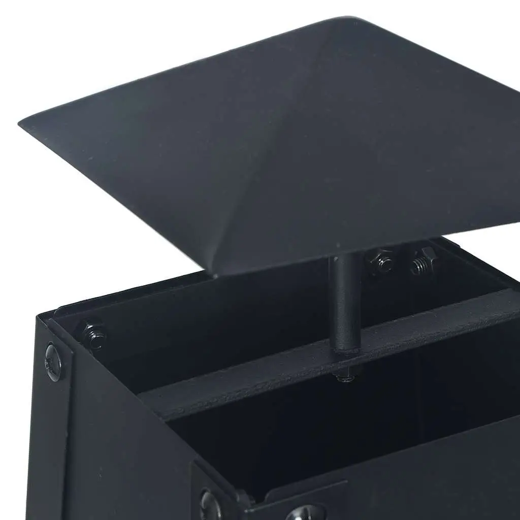 Fire Pit Black Pyramid Garden Outdoor Patio Heater Steel Bowl Fireplace