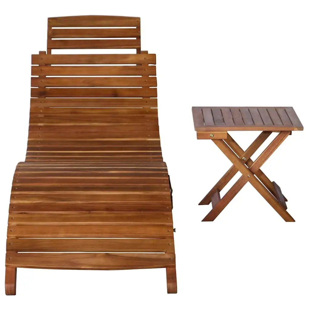 Sun Lounger with Side Table for Easy Relaxation