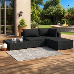 Compact and Stylish Rattan Lounge Set