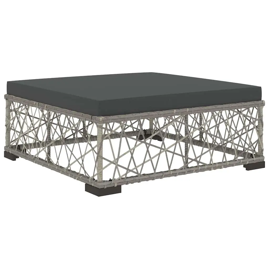 Outdoor Lounge Set Grey 8 Piece Modular Weather-Resistant PE Rattan Patio Furniture
