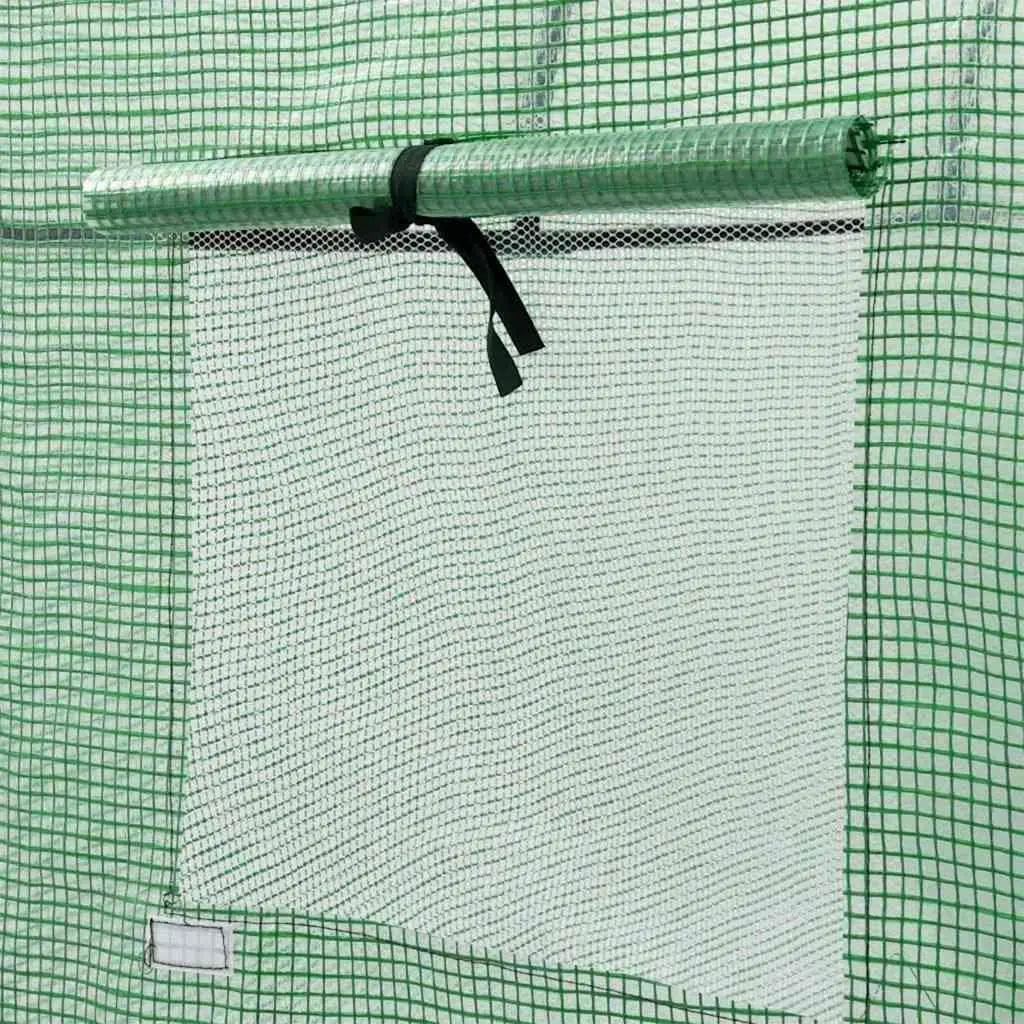 Greenhouse Green 200x80x170cm Powder-coated Steel Frame Zippered Door Gardening Shelter