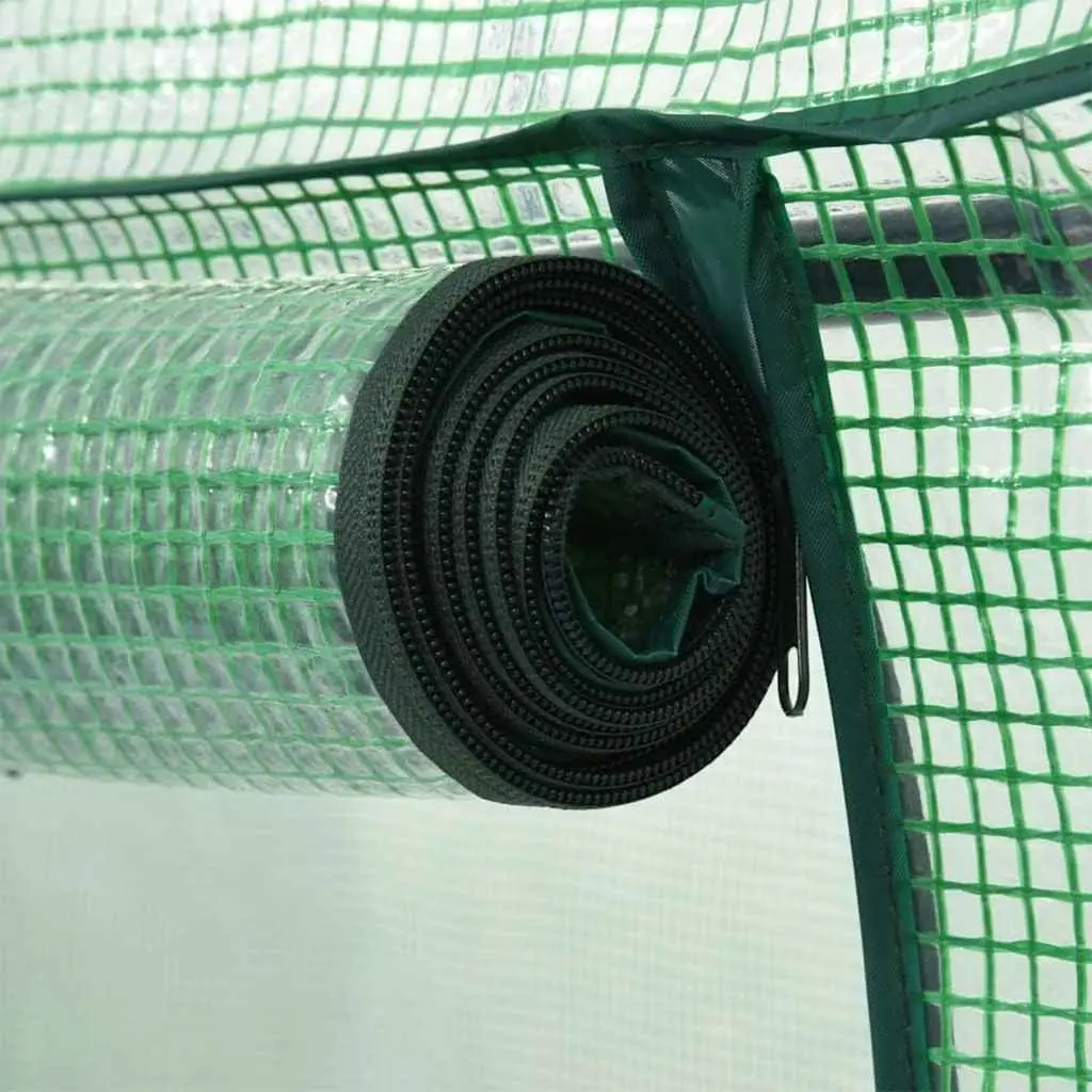Greenhouse Green 200x80x170cm Powder-coated Steel Frame Zippered Door Gardening Shelter