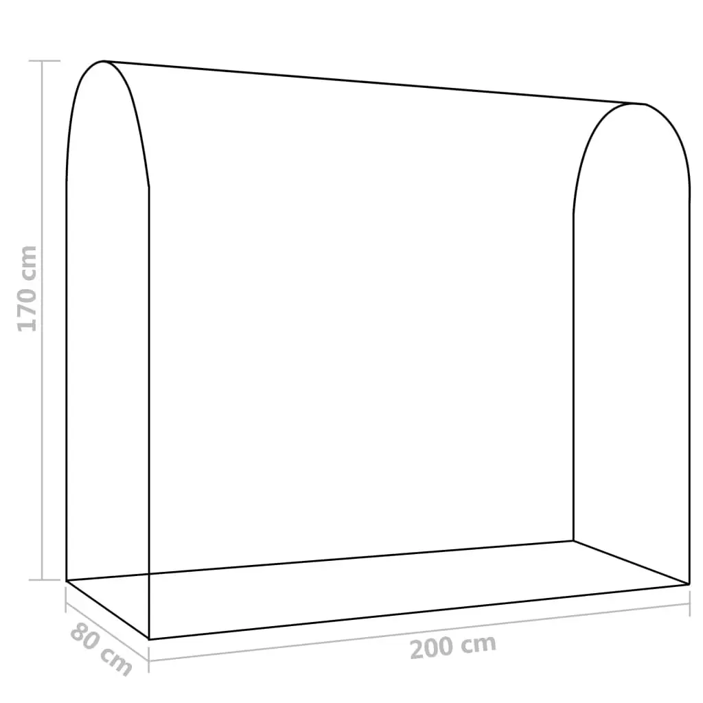 Greenhouse Green 200x80x170cm Powder-coated Steel Frame Zippered Door Gardening Shelter