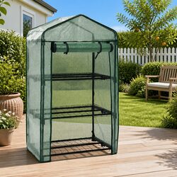 3-Tier Mini Greenhouse 69x49x125cm Garden Plant Growing Warm House Portable