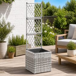 Compact Raised Bed Planter with Trellis—Easy Gardening