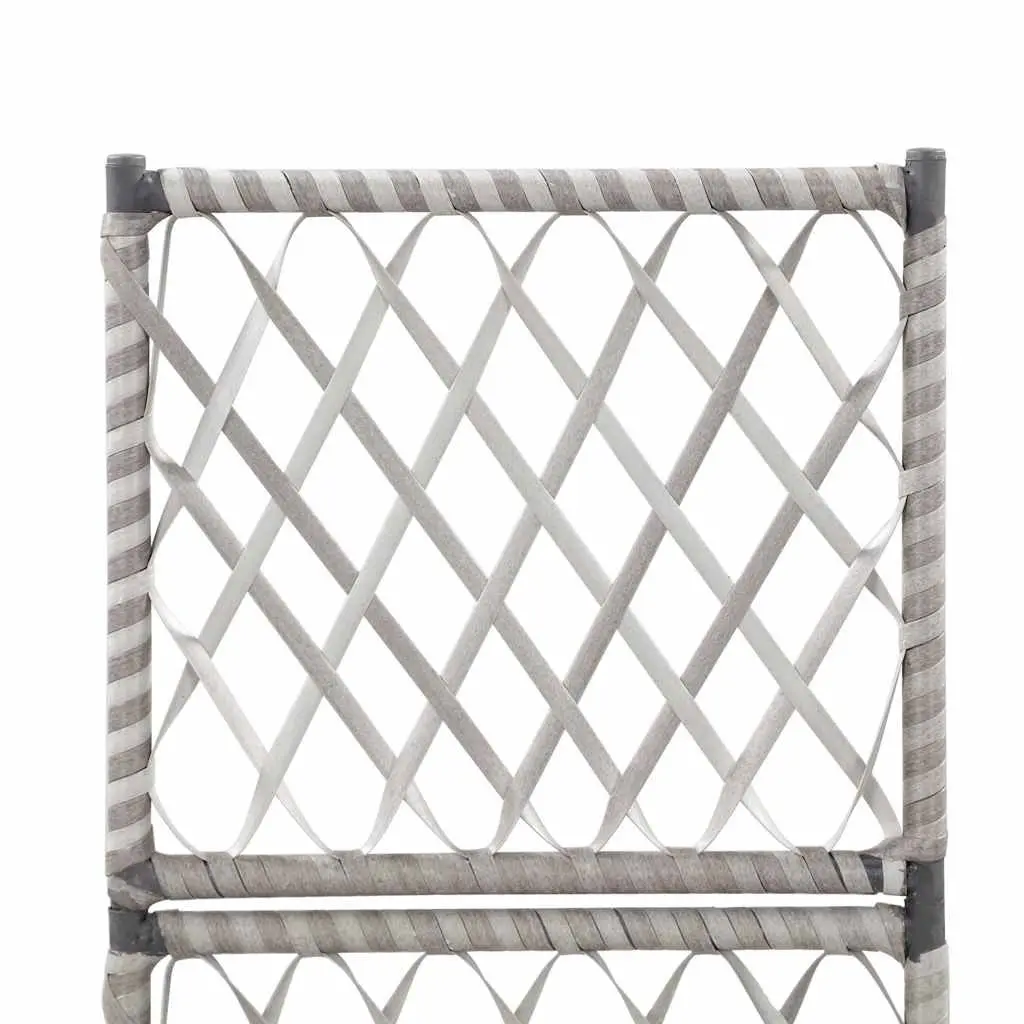 Trellis Raised Garden Bed Grey 30x30x107 cm Planter Box with Removable Pot