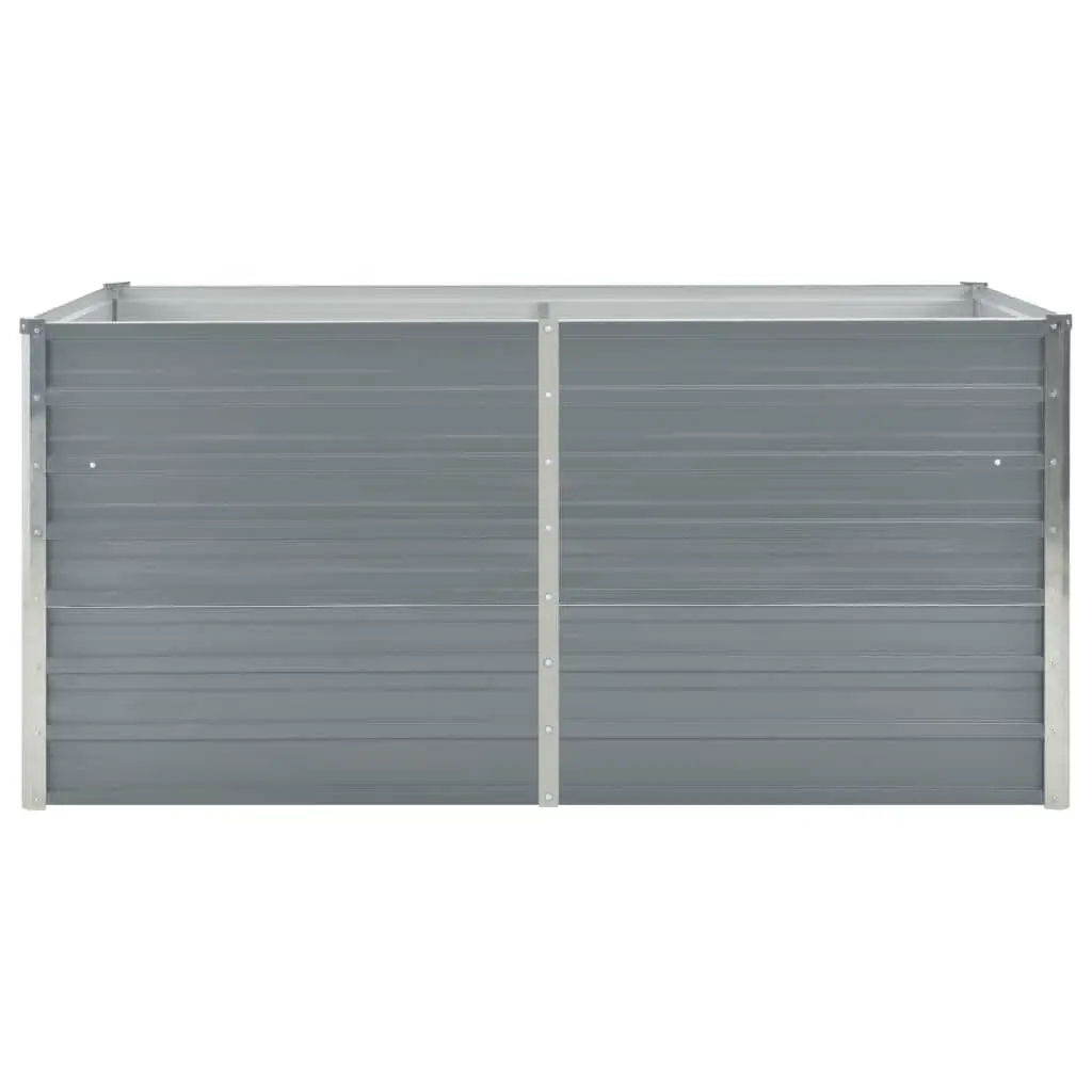 Raised Garden Bed Grey 160x80x45 cm Galvanised Steel Rectangular Planter