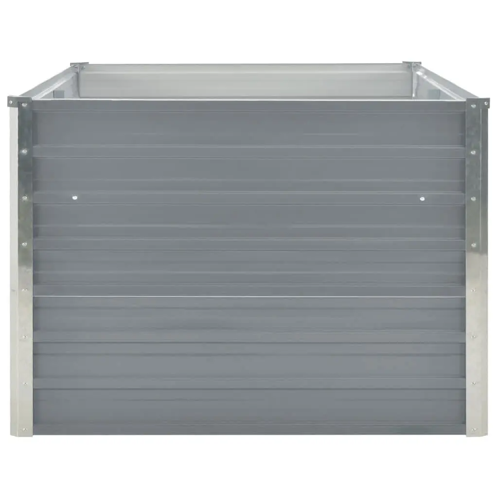Raised Garden Bed Grey 160x80x45 cm Galvanised Steel Rectangular Planter