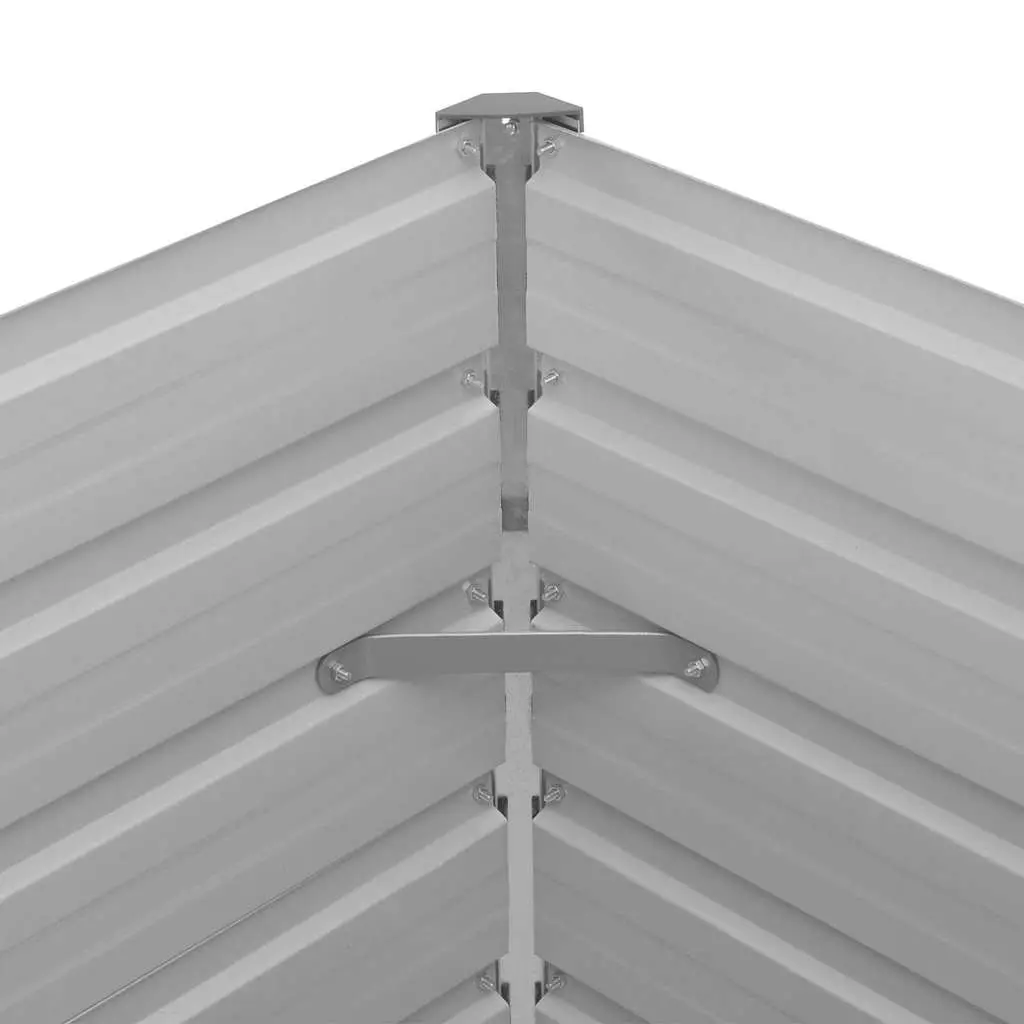 Raised Garden Bed 100x100x77 cm Galvanised Steel Planter Green Open Bottom