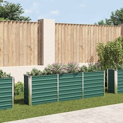 Compact Green Raised Planter Box for Outdoor Gardens