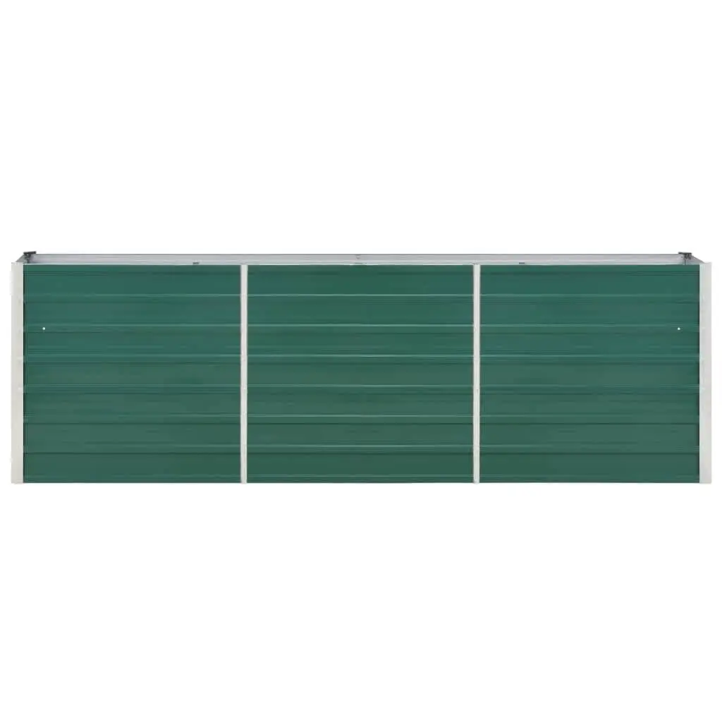 Garden Raised Bed Planter Box Green 240 x 40 x 77 cm Weather Resistant Heavy-Duty Galvanised Steel Frame